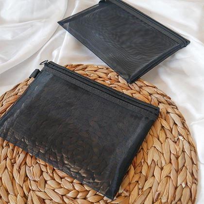 Obrazek z Przezroczysta kosmetyczka z zamkiem błyskawicznym