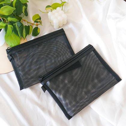 Obrazek z Przezroczysta kosmetyczka z zamkiem błyskawicznym