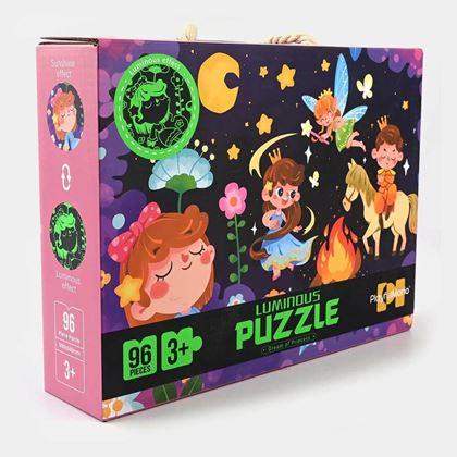 Obrazek z Świecące w ciemności puzzle dla dzieci 96 elementów - księżniczki