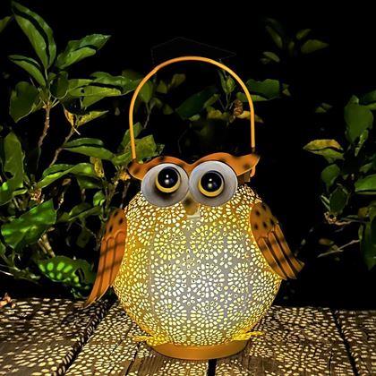 Obrazek z Solarna lampa ogrodowa LED - sowa