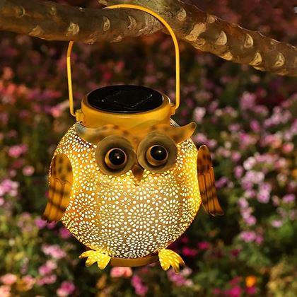 Obrazek z Solarna lampa ogrodowa LED - sowa
