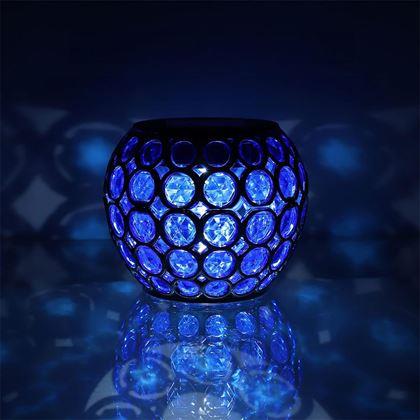 Obrazek z Kolorowa lampa solarna  - niebieska