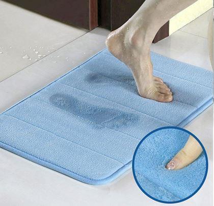 Obrazek z Antypoślizgowy dywanik łazienkowy 40 x 60 cm - niebieska