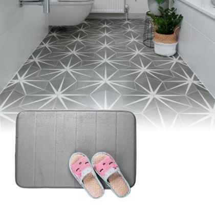 Obrazek z Antypoślizgowy dywanik łazienkowy 40 x 60 cm - szara