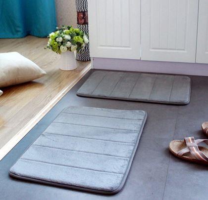 Obrazek z Antypoślizgowy dywanik łazienkowy 40 x 60 cm - szara