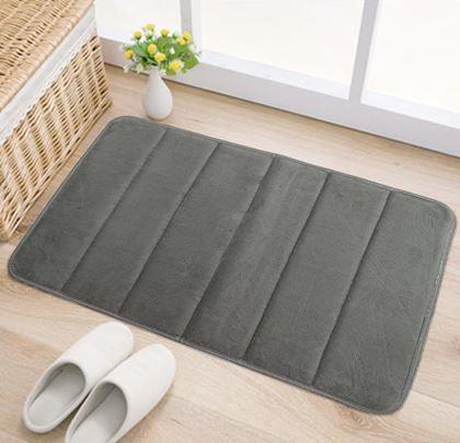 Obrazek z Antypoślizgowy dywanik łazienkowy 40 x 60 cm - szara