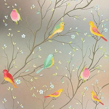 Obrazek z Folia dekoracyjna na okno  -  ptaszki