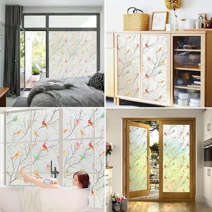 Obrazek z Folia dekoracyjna na okno  -  ptaszki