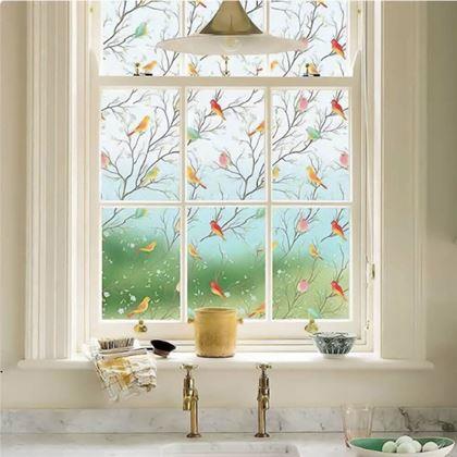 Obrazek z Folia dekoracyjna na okno  -  ptaszki