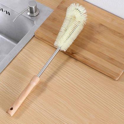 Obrazek z Szczotka do czyszczenia butelek z drewnianą rączką