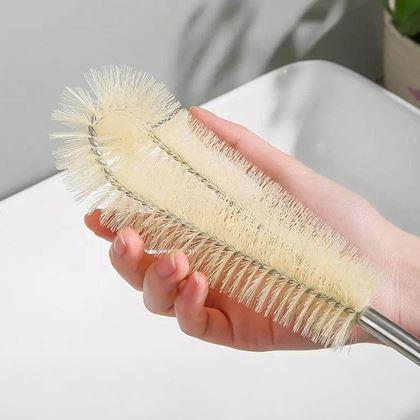 Obrazek z Szczotka do czyszczenia butelek z drewnianą rączką