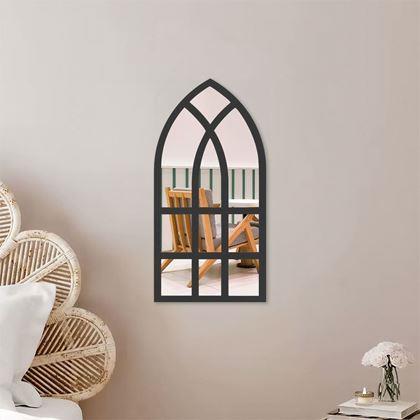 Obrazek z Ścienne samoprzylepne lustro w kształcie okna 44x22 cm