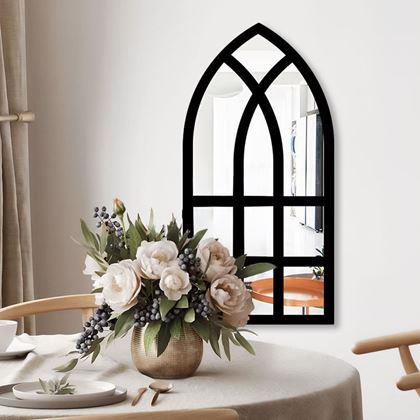 Obrazek z Ścienne samoprzylepne lustro w kształcie okna 44x22 cm