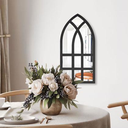 Obrazek z Ścienne samoprzylepne lustro w kształcie okna 44x22 cm