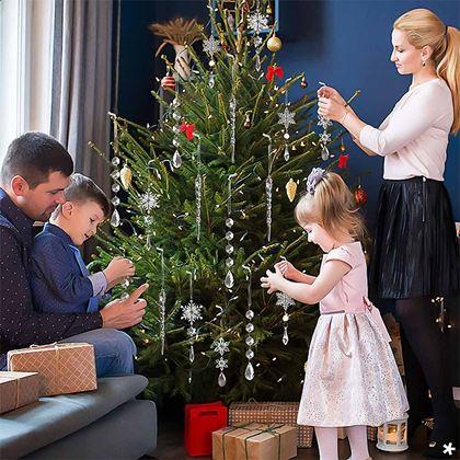 Obrazek z Ozdoby choinkowe 5 szt. - lodowe ornamenty