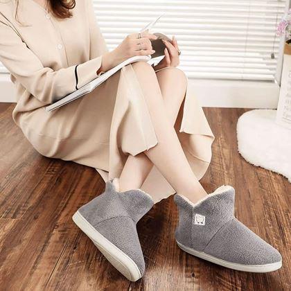 Obrazek z Wysokie ocieplane kapcie z futerkiem - 37-39