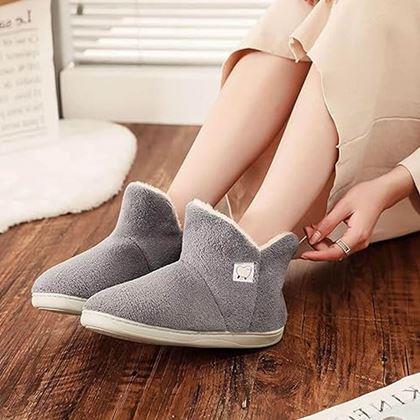 Obrazek z Wysokie ocieplane kapcie z futerkiem - 37-39