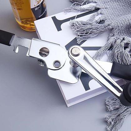 Obrazek z Metalowy otwieracz do puszek z korbką