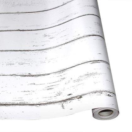 Obrazek z Tapeta samoprzylepna 200x45 cm - białe drewno