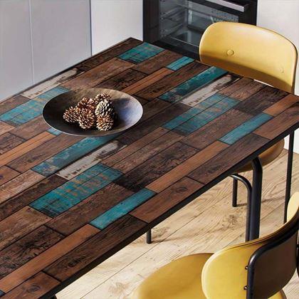 Obrazek z Tapeta samoprzylepna 200x45 cm - drewno patynowane