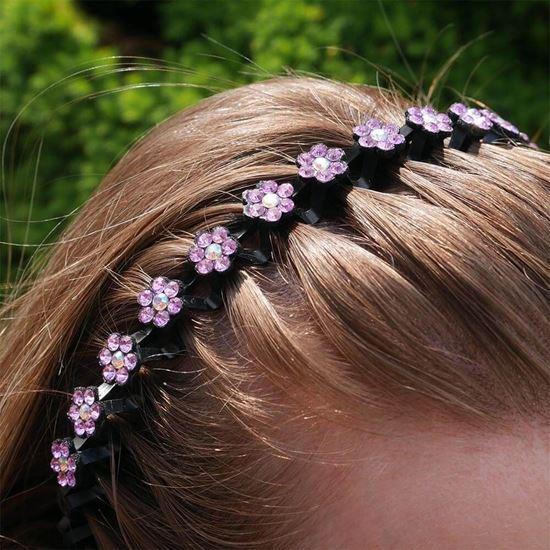 Obrazek z Opaska z kamieniami do włosów - różowy