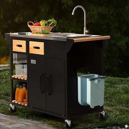 Obrazek z Składany kosz wiszący na drzwi - biało-brązowy