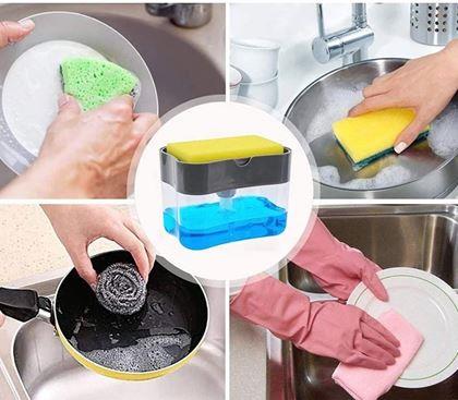 Obrazek z Dozownik na detergent z gąbką