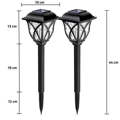 Obrazek z Zestaw 2 lamp solarnych LED do ogrodu