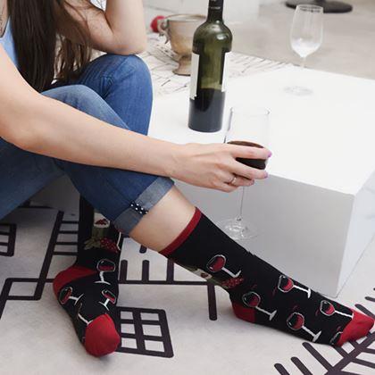 Obrazek z Zabawne skarpetki - wino