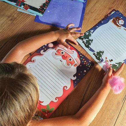 Obrazek z Papier listowy świąteczny - zestaw 6 sztuk