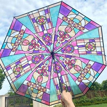 Obrazek z Parasol z wzorem - witraż