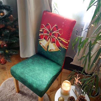 Obrazek z Pokrowiec na krzesło z motywem świątecznym  -  dzwonki