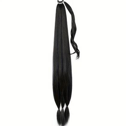 Obrazek z Doczepiany warkocz do włosów 85 cm -  czarny