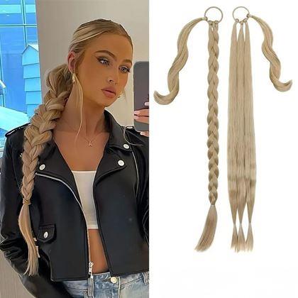 Obrazek z Doczepiany warkocz do włosów 85 cm -  blond