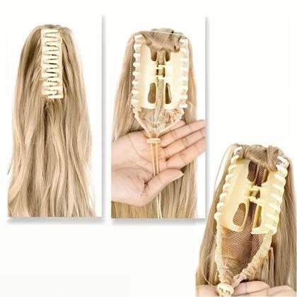 Obrazek z Dopinka do włosów falowany kucyk 60 cm -  płowy