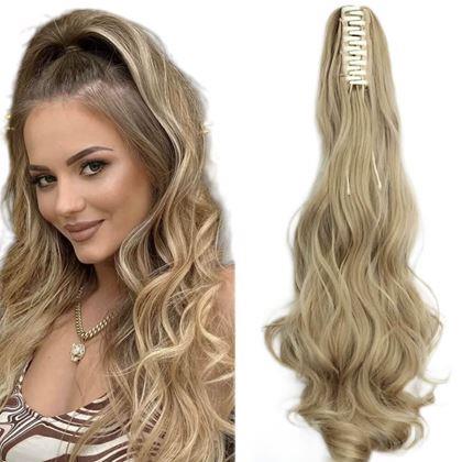 Obrazek z Dopinka do włosów falowany kucyk 60 cm -  płowy