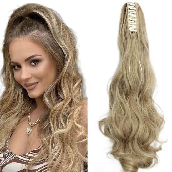 Obrazek z Dopinka do włosów falowany kucyk 60 cm -  płowy