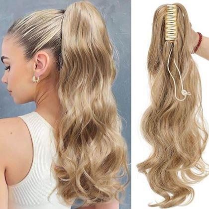Obrazek z Dopinka do włosów falowany kucyk 60 cm -  płowy