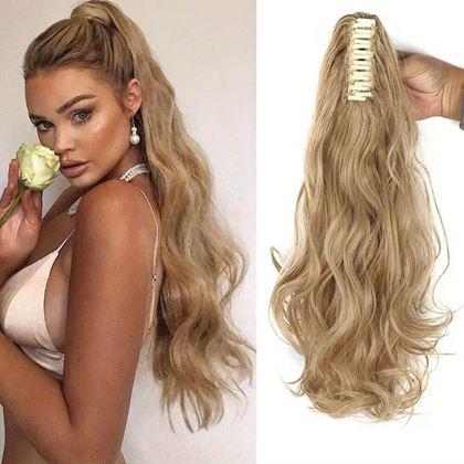 Obrazek z Dopinka do włosów falowany kucyk 60 cm -  płowy