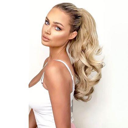 Obrazek z Dopinka do włosów falowany kucyk 60 cm -  płowy