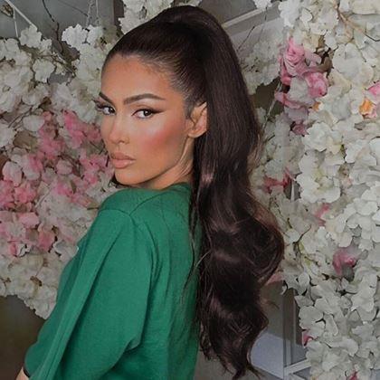 Obrazek z Dopinka do włosów falowany kucyk 60 cm -  ciemny brąz