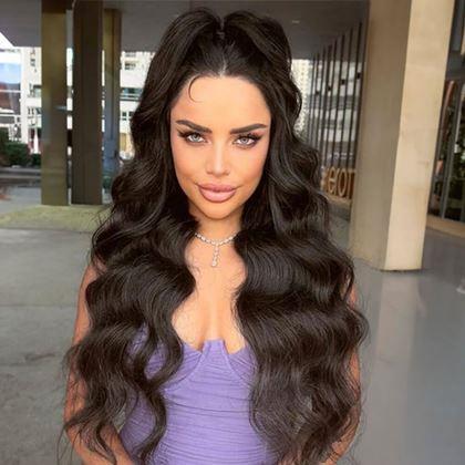 Obrazek z Dopinka do włosów falowany kucyk 60 cm -  ciemny brąz