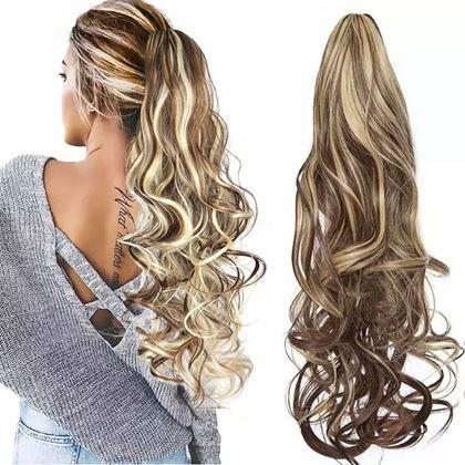 Obrazek z Dopinka do włosów falowany kucyk 60 cm -  ombre