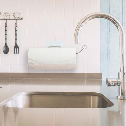 Obrazek z Stalowy samoprzylepny uchwyt na ręczniki papierowe