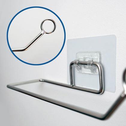 Obrazek z Stalowy samoprzylepny uchwyt na ręczniki papierowe