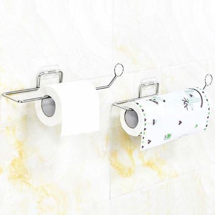 Obrazek z Stalowy samoprzylepny uchwyt na ręczniki papierowe