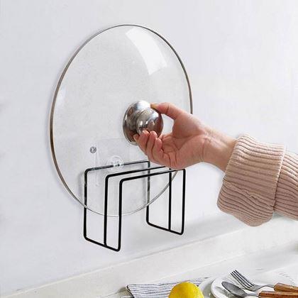 Obrazek z Samoprzylepny uchwyt na deski do krojenia i pokrywki, 2 przegrody