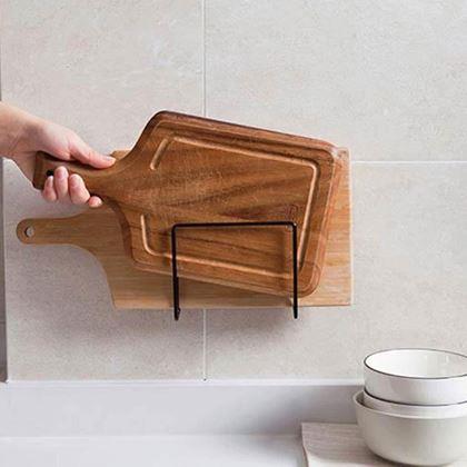 Obrazek z Samoprzylepny uchwyt na deski do krojenia i pokrywki, 2 przegrody