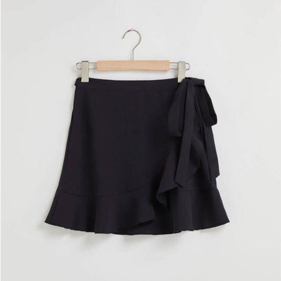 Obrazek z Krótka spódnica owijana  -  czarna