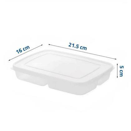 Obrazek z Pojemnik na żywność z 4 przegrodami + pokrywka